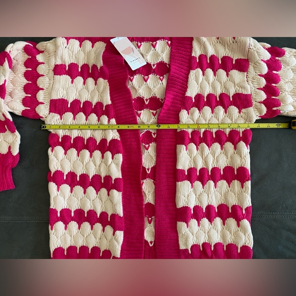 KIRUNDO Cardigan Chunky Lantern Sleeve Open Front NWT SM - Picture 6 of 11